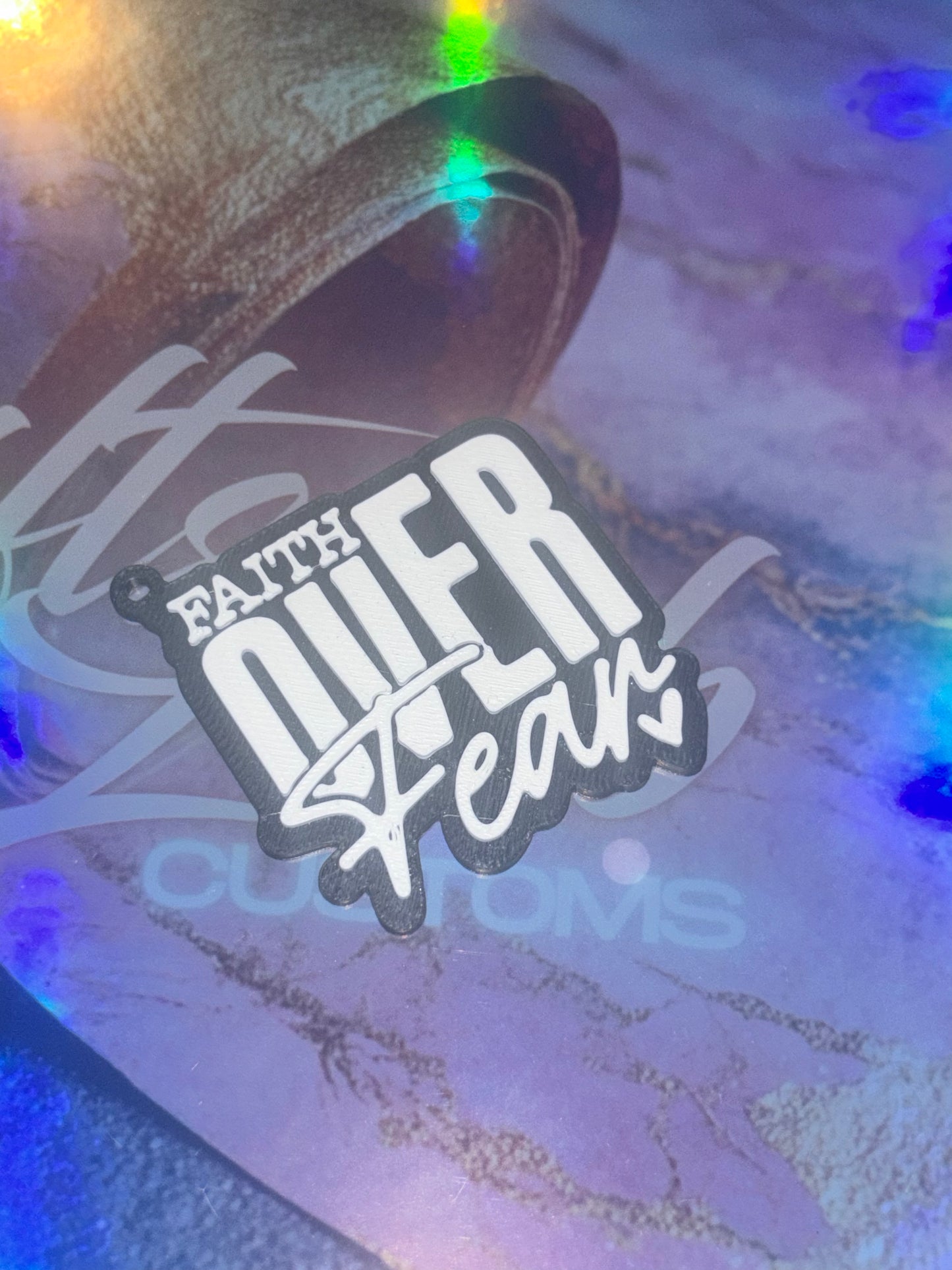Faith Over Fear Keychain