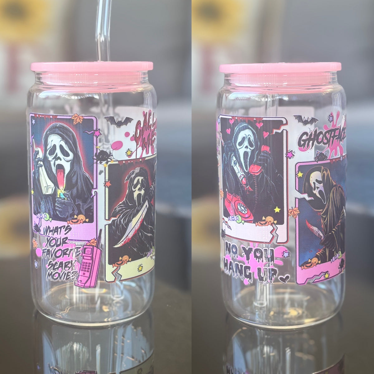 16oz Glass Halloween Tumblers