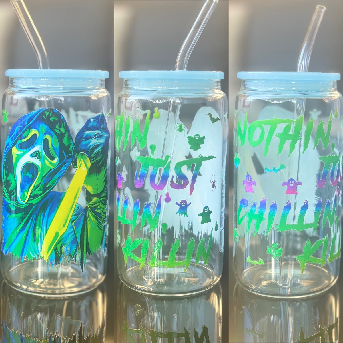 16oz Glass Halloween Tumblers
