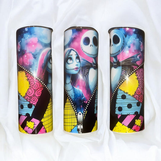 Jack and Sally Spooky Love Tumbler