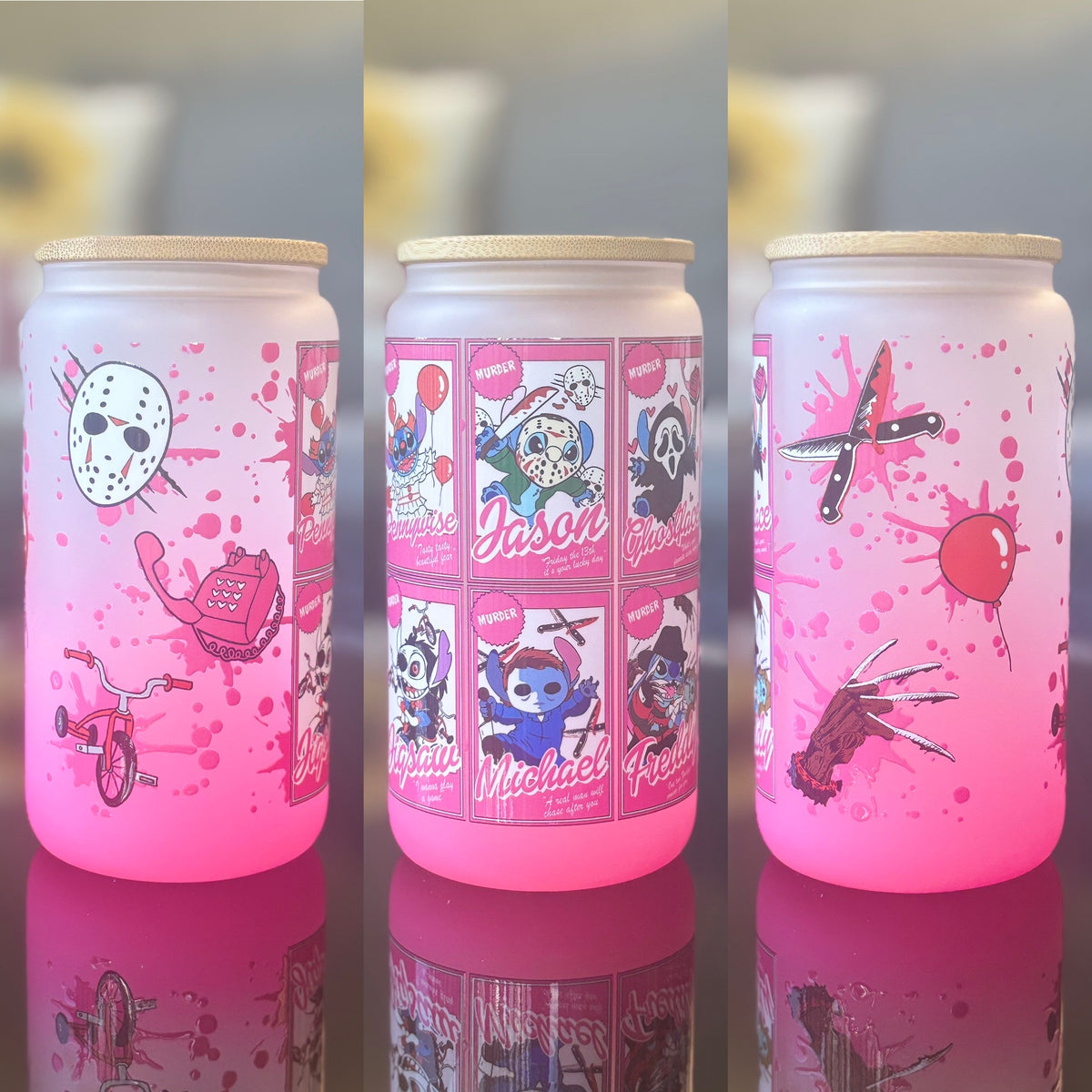 16oz Glass Halloween Tumblers