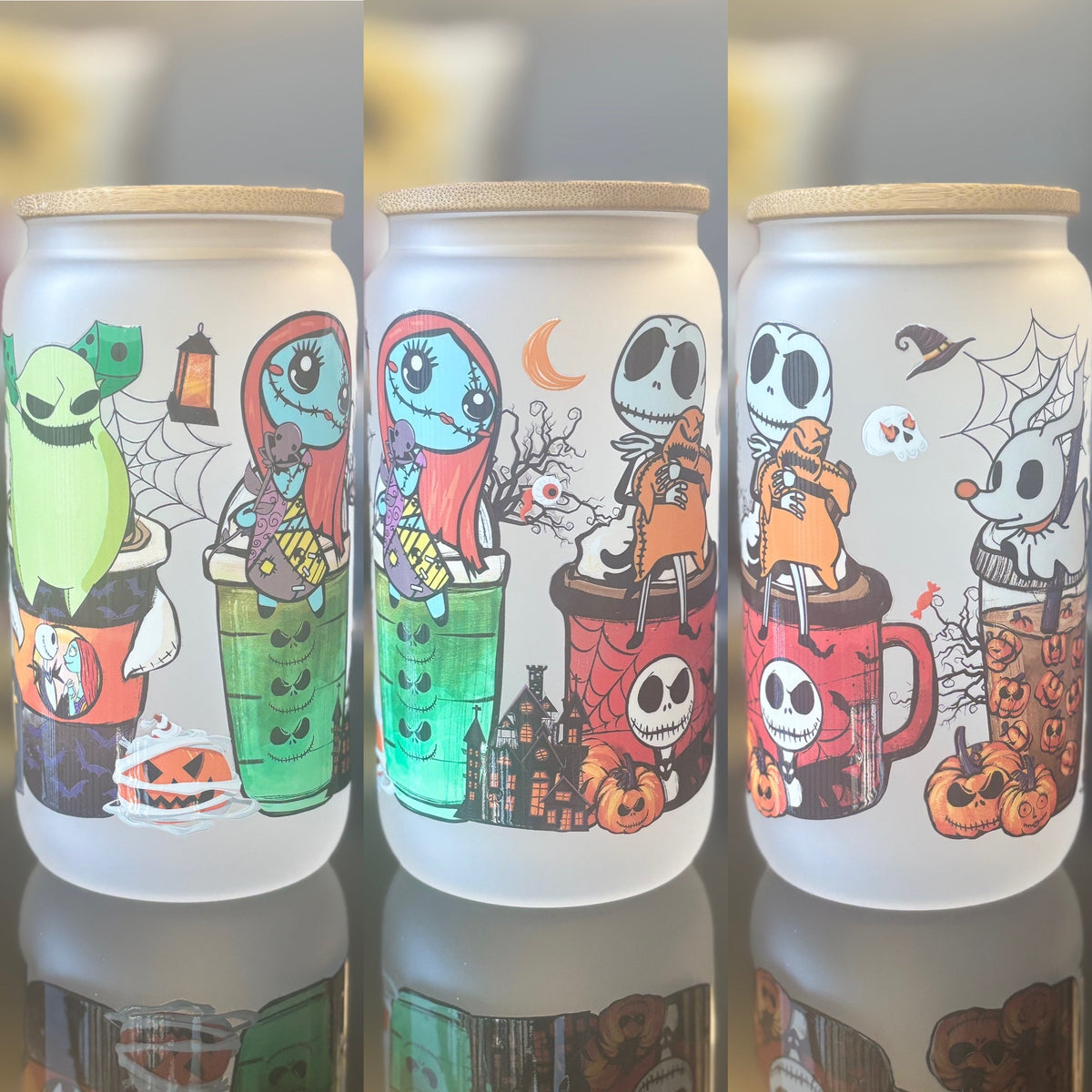 16oz Glass Halloween Tumblers
