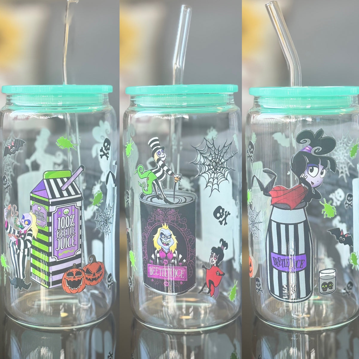 16oz Glass Halloween Tumblers