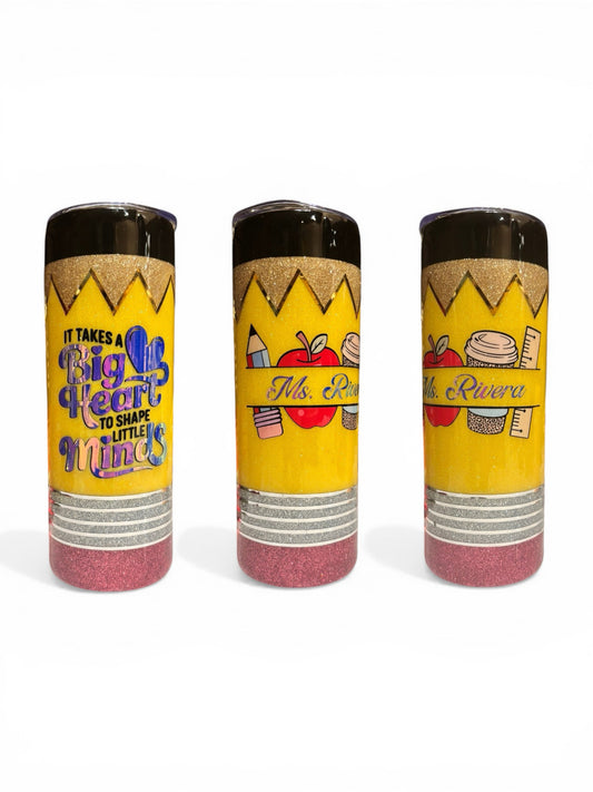 Glitter Pencil Tumbler