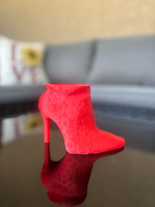 Red Luxury Boot Planter
